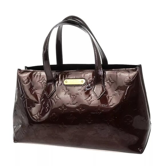 LOUIS VUITTON Wilshire PM Hand Bag Monogram Vernis Rouge Red M - Picture 6 of 16